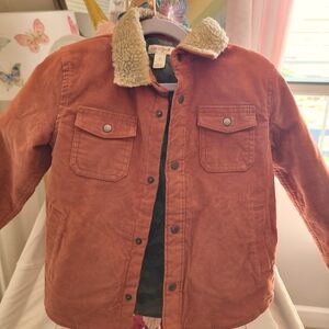 corduroy fall shirt jacket in pumpkin orange size 4T NWT